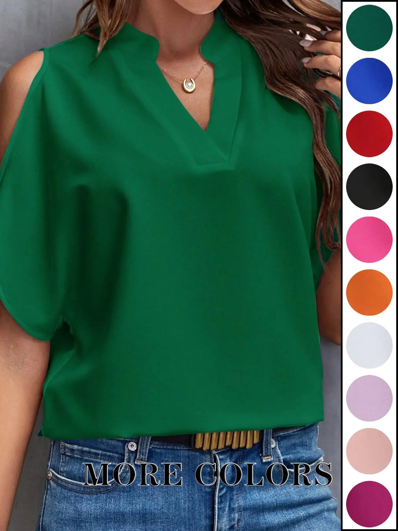 Chic Women's Solid Color Casual Fitted T-Shirt - Stylish Off-Shoulder Short Sleeve Tee for Effortless Summer Commuting