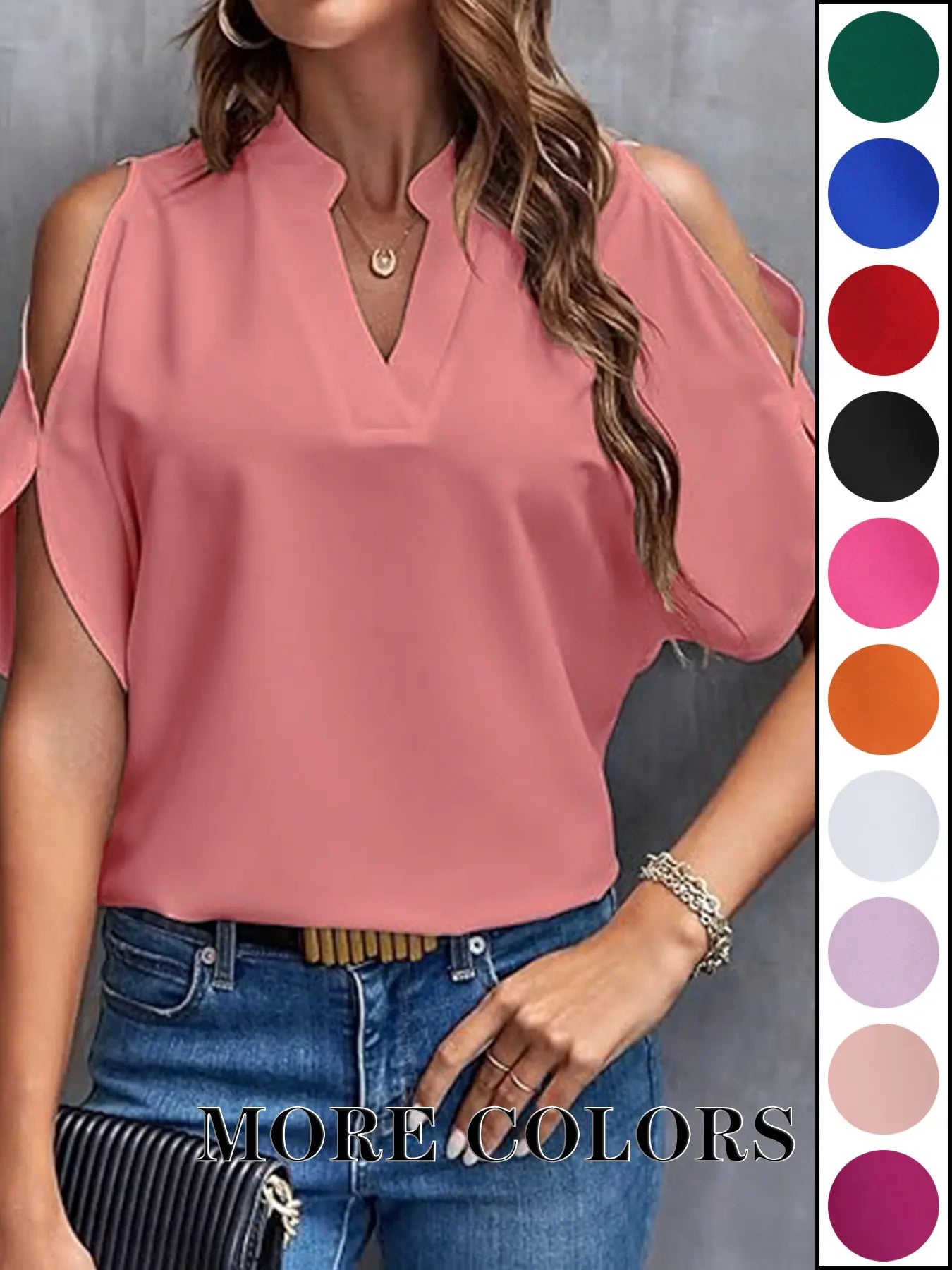 Chic Women's Solid Color Casual Fitted T-Shirt - Stylish Off-Shoulder Short Sleeve Tee for Effortless Summer Commuting
