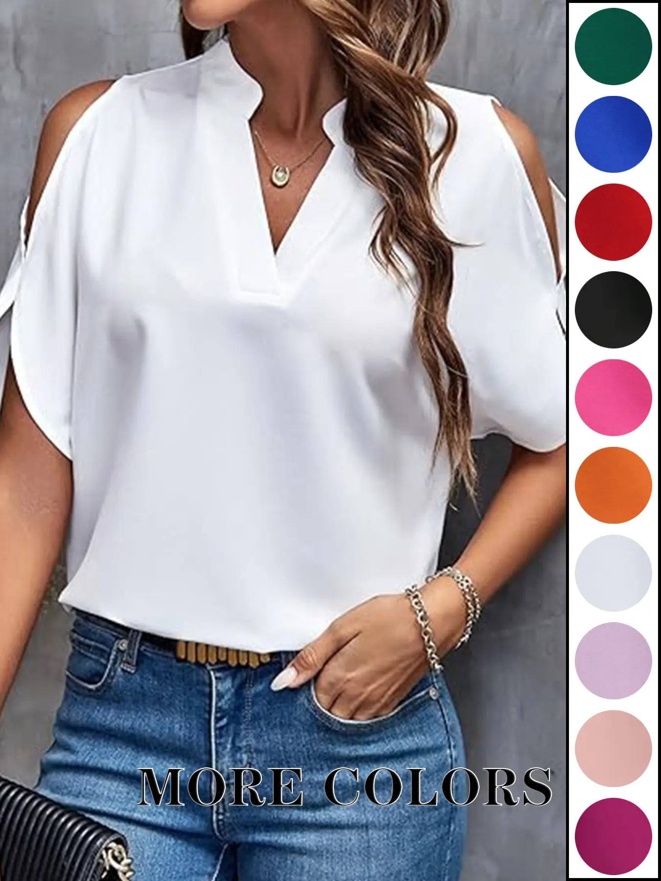 Chic Women's Solid Color Casual Fitted T-Shirt - Stylish Off-Shoulder Short Sleeve Tee for Effortless Summer Commuting