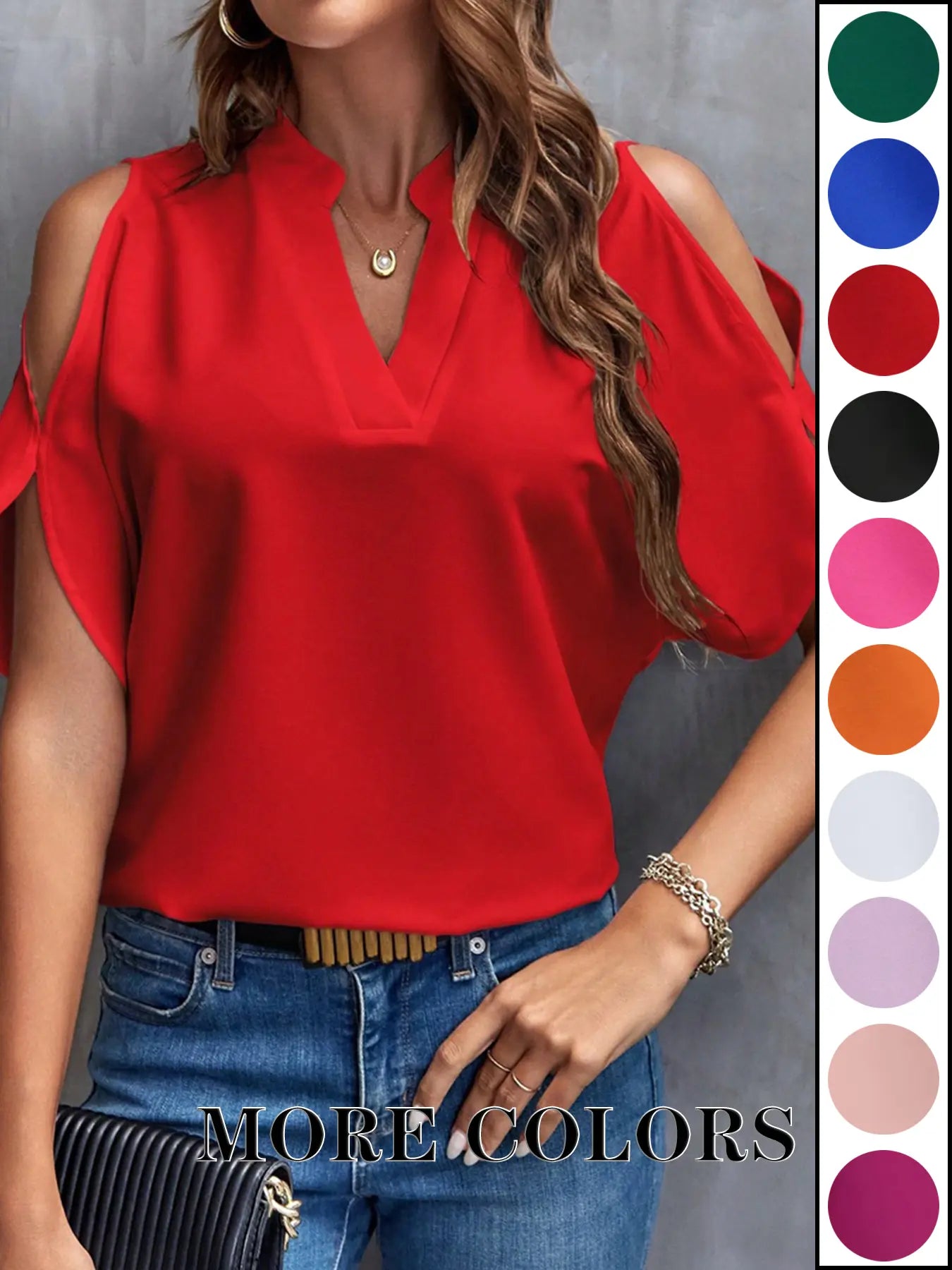 Chic Women's Solid Color Casual Fitted T-Shirt - Stylish Off-Shoulder Short Sleeve Tee for Effortless Summer Commuting